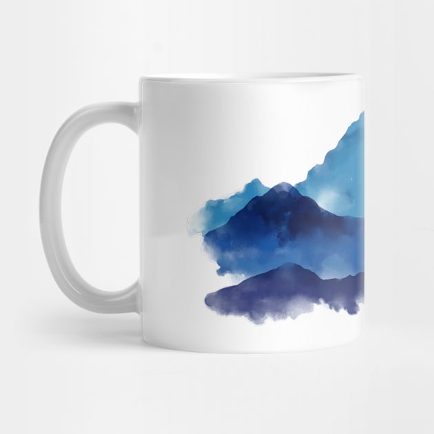 Mountains Watercolor by Mako Design 